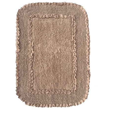 Radiant Collection Cotton Ruffle Pattern Tufted Bath Rug - Home Weavers ...