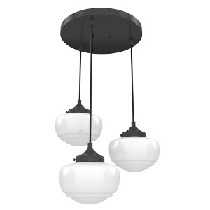 Hunter Fans 17.25" Saddle Creek Ceiling Light Noble Bronze Finish - 3 Bulb Indoor Fixture for Living Room & Dining Room - 1 of 1