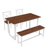 NicBex 4/6-Piece Industrial Style Dining Table Set & Backrest Chairs for Kitchen,Restaurant,Modern Dinette Set with Metal Frame Bench - 3 of 4