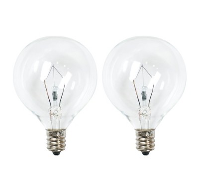 25-Watt 2pk G50 Incandescent Light 