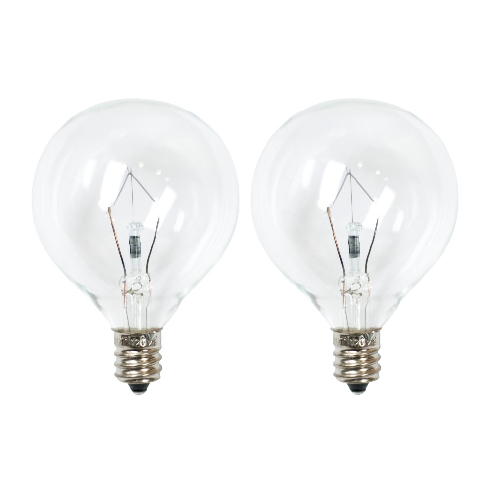 Photos - Light Bulb 25-Watt 2pk G50 Incandescent  for Wax Warmers Clear - ADOR