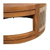 Hrinhom 28" W Acacia Wood Outdoor Coffee Table,Round Patio Accent Table - 2 of 4
