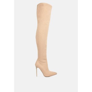Atelier Stretch Faux Suede Stiletto Long Boots Women - 1 of 4
