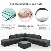ELJGET 8 Piece Patio Furniture Sets, Modular Garden Conversation Sofa Set with Coffee Table - 3 of 4