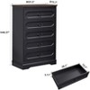 Farmhouse Dresser for Bedroom, Rustic Wood Chest of Drawers for Bedroom - 3 of 4