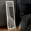 Infurnic Full Length Mirrors Wall Mirror with Stand Aluminum Alloy Thin Frame for Living Room, Clothing Shop, Corridor Decor, White, 20"*1"*63" - 4 of 4