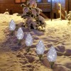 Northlight LED Lighted C9 Style Christmas Pathway Lawn Stakes - 8'- Clear - 5ct - 2 of 4