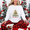 All Booked For Christmas Sparkle - Women's Garment Dyed Long Sleeve Graphic T-Shirt - 3 of 4