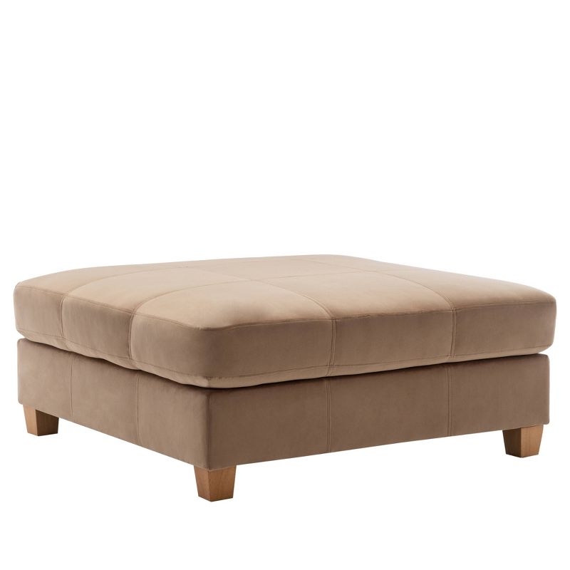 40" Rectangle Ottoman with Pillowtop and Exposed Stitching - WOVENBYRD, 3 of 15
