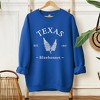 Simply Sage Market Women's Graphic Sweatshirt Embroidered Texas Bluebonnet Flower - 3 of 4