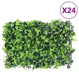 vidaXL Artificial Leaf FenceÂ 24 pcs Green 15.7"x23.6" - 1 of 4