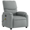 vidaXL Electric Massage Recliner Chair Light Gray Fabric - 4 of 4