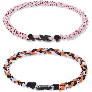Baseball Necklaces Three Braided Rope Titanium Necklace for Team Gifts Boys Men Player Softball Fans Sports - 1 of 4