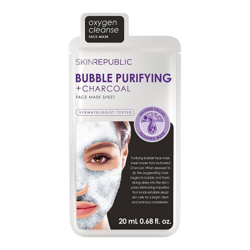 Download Skin Republic Bubble Purifying And Charcoal Face Mask Sheet 0 68 Fl Oz Target PSD Mockup Templates