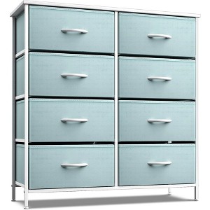 Sorbus 8 Drawers Dresser- Storage Unit with Steel Frame, Wood Top, Fabric Bins - for Bedroom, Closet, Office and more - 1 of 4