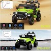 Red 12V Kids Ride On Car With Parental Remote Control Bluetooth Led Lights Music And Three Speed Modes For Toddlers Red - 3 of 4