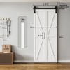 Solid Core White Finished Pine Wood Bi-fold Door with Hardware - 4 of 4