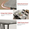 COZONY 5-Piece Dining Table Set for 4, Retro Kitchen Table with Upholstered Chairs, Space-Saving, Metal Frame, Apartment, Small Spaces - 3 of 4