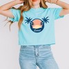Simply Sage Market Women's Sunset Palm Trees Short Sleeve Relaxed Fit Cropped Tee - 2 of 2