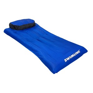 Swimline 78" Water Sports Inflatable Ultimate Mattress Swimming Pool Lounger - Blue - 1 of 3