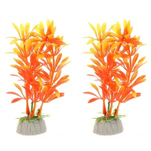 Unique Bargains Aquarium Plastic Plants Tree for Fish Tank Landscape Decoration 2 Pcs - 1 of 4