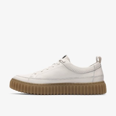 Clarks Mens Torhill Lace White Leather Shoes 7 Medium — фото 2