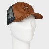 Men's 5 Panel Mesh Back Sun Art Baseball Hat - Goodfellow & Co™ Brown - 2 of 4