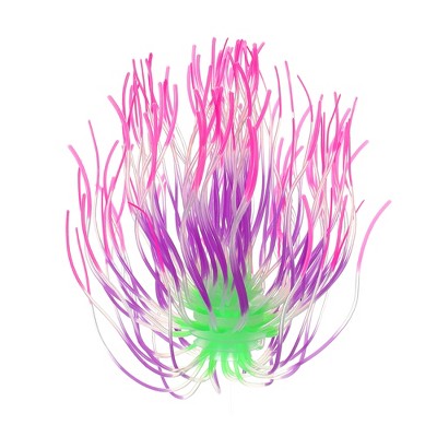 Unique Bargains Silicone Simulation Coral Fireworks Flower Fish Tank Aquarium Decoration 1.18"x16.54" 1 Pc