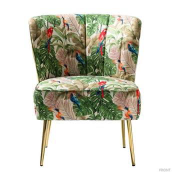 Urbain Wooden Upholstery Accent Side Chair with Tufted Back | Karat Home
