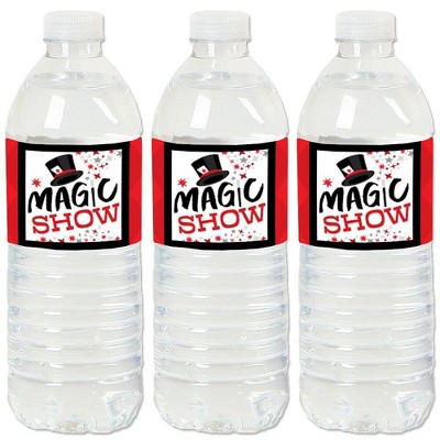 Big Dot of Happiness Ta-Da, Magic Show - Magical Birthday Party Water Bottle Sticker Labels - Set of 20