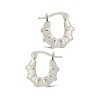 SHINE by Sterling Forever Abigail Ribbed Micro Hoop Earring - 3 of 4
