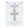 Anna-Kaci Silver Tone Crystal Rhinestone Cross Patonce Necklace with Message Card & Envelope Jewelry Gift - 2 of 4