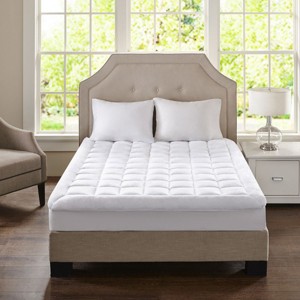 Infurnic Mattresses Overfilled Plush Soft Hypoallergenic Down Alternative Waterproof Mattress Pad for Comfortable Sleep, White, 75"*39"*0.8" - 1 of 4