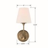Crystorama Lighting Sylvan 1 - Light Sconce in  Vibrant Gold - 2 of 2