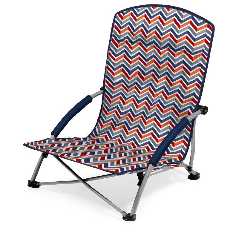 Picnic Time Tranquility Portable Beach Chair - Navy Blue/Gray, 2 of 10