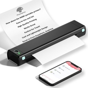 Phomemo M08F Portable Wireless Printer for Travel Mini Home Printer - Black - 1 of 4