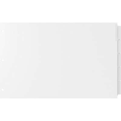 Stride Index Dividers w/ Clear Tabs 11"x17" 5 Tabs/ST Manila 62200