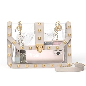 Clear Bag Stadium Approved Women Clear Crossbody Purse for Stadium Events Trendy Transparent Shoulder Bag for Concerts - 1 of 4