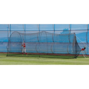 Heater Sports Baseball and Softball Batting Cage, Polyester Net &  Fiberglass Frame, Built in Pitching Opening for Pitching Machines - 1 of 3