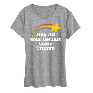 Women's - Instant Message - Delulus Come Trululu Short Sleeve Graphic T-Shirt - 1 of 4