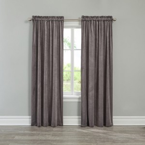 BrylaneHome BH Studio Velvet Rod-Pocket Panel - 1 of 2