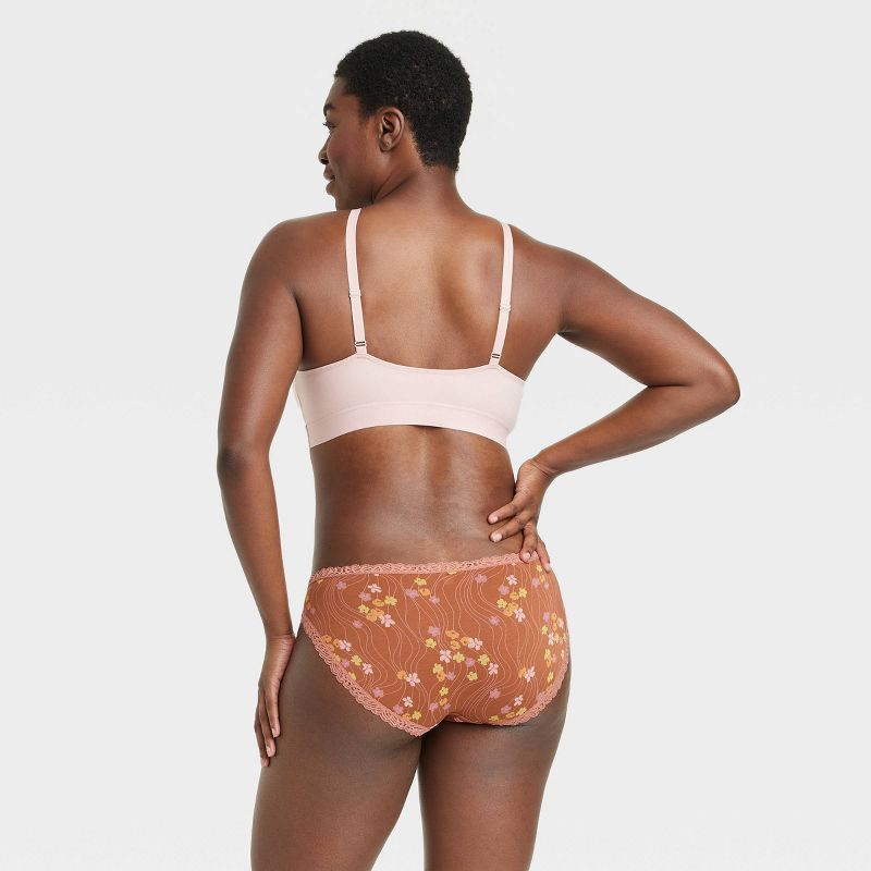Women's Lace Trim Cotton Bikini Underwear - Auden™, 6 of 6