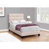 Monarch Specialties Bed Twin Size Upholstered Bedroom Frame Only Youth Teen Juvenile Pink Velvet Transitional - 2 of 4