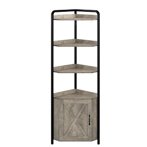 Corner Shelf with Storage, 70.9 Inch Tall Corner Cabinet - 1 of 4