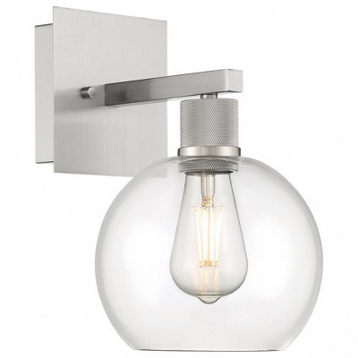 Access Lighting Port Nine 1 - Light Wall Light in  Brushed Steel