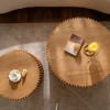 NicBex Cylinder Coffee Table Set of 2 Simple Wooden End Table with Vertical Texture Relief Design for Living Room, Bedroom - 2 of 4