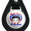 Betty Boop Betty In Heart Black Leather Keychain - 3 of 4