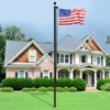VEVOR 25FT Sectional Flag pole Kit, Aluminum Alloy in Ground Flag poles for Outside, 3 Display Modes Flagpole with 3x5 American Flag, Black - 2 of 4