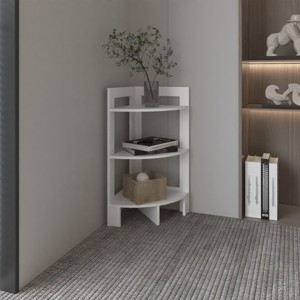 FURNIinspire End Tables 3-Tier Shelf Side Table Living Room Corner Beside Sofa Table Small-Space Saver for Home Office, White, 15.2"*15.2"*31.7" - 1 of 4