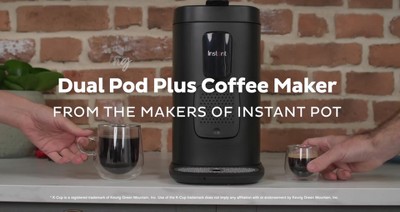 Instant Pot Pod, 3-in-1 Espresso, K-Cup Pod and Ground Coffee Maker, From  the Makers of Instant Pot with Reusable Coffee Pod for Ground Coffee, 2 to